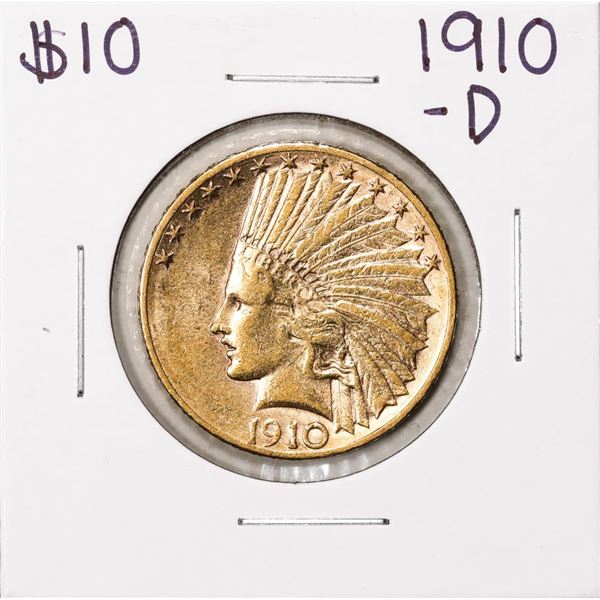 1910-D $10 Indian Head Eagle Gold Coin