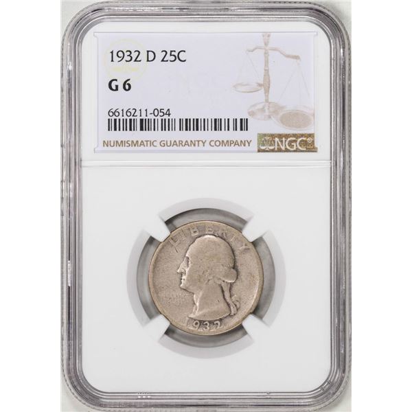 1932-D Washington Quarter Coin NGC G6