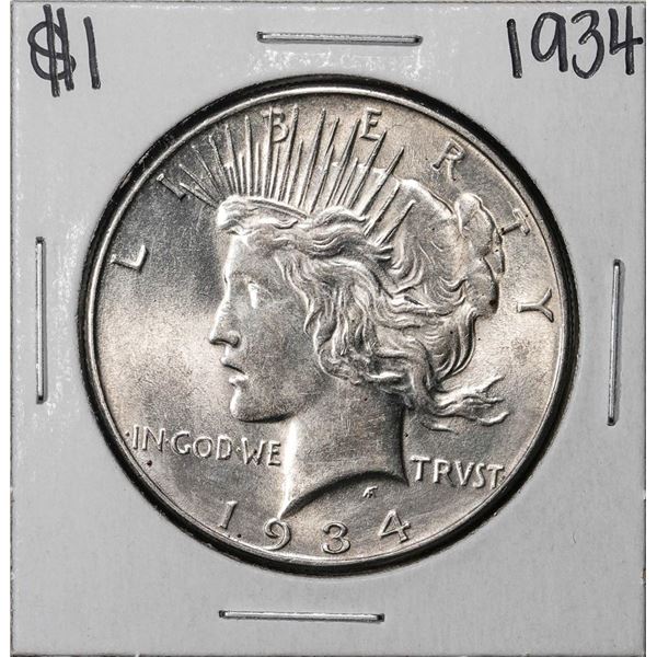 1934 $1 Peace Silver Dollar Coin