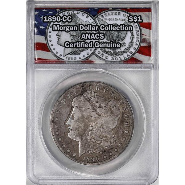 1890-CC $1 Morgan Silver Dollar Coin ANACS Genuine