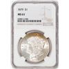 Image 1 : 1879 $1 Morgan Silver Dollar Coin NGC MS61 Nice Toning