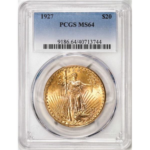 1927 $20 St. Gaudens Double Eagle Gold Coin PCGS MS64