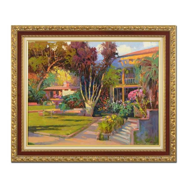 Ming Feng "Hideaway Villa" Original Oil on Canvas