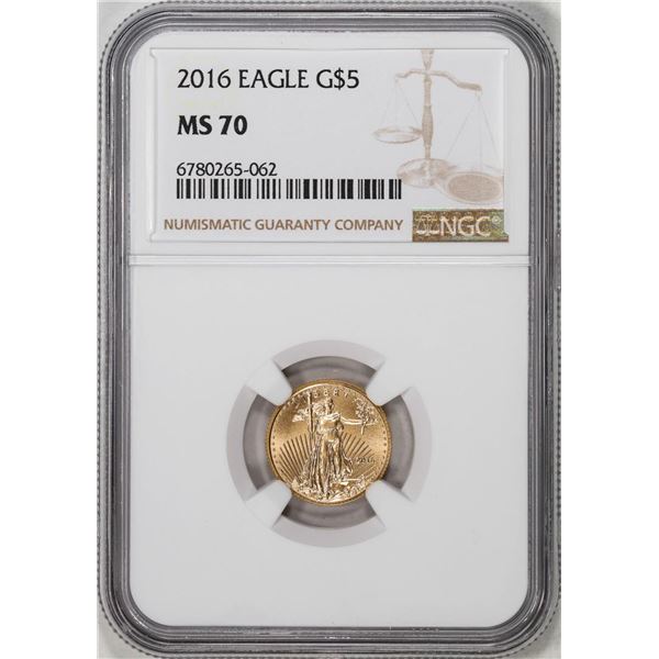 2016 $5 American Gold Eagle Coin NGC MS70