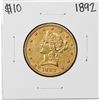 Image 1 : 1892 $10 Liberty Head Eagle Gold Coin