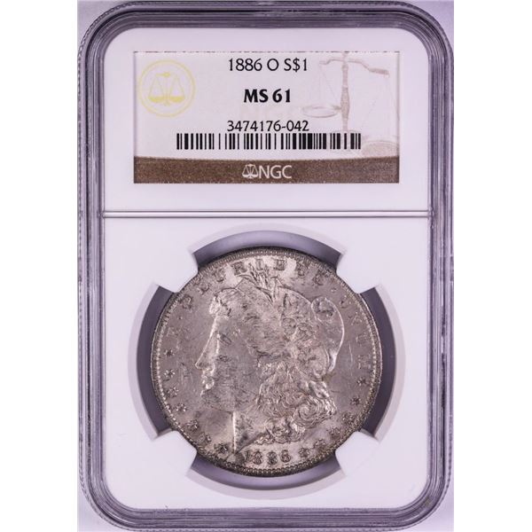 1886-O $1 Morgan Silver Dollar Coin NGC MS61