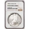 Image 1 : 1986-S Proof $1 American Silver Eagle Coin NGC PF69 Ultra Cameo