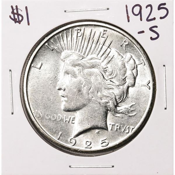 1925-S $1 Peace Silver Dollar Coin