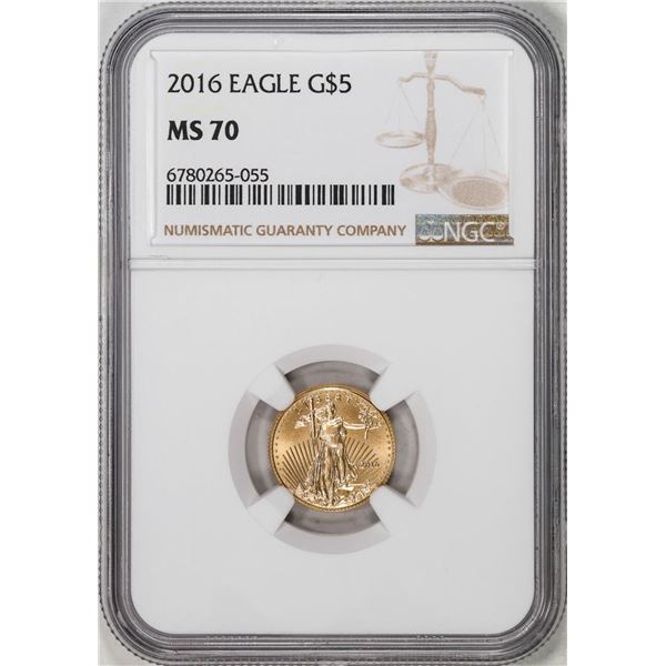 2016 $5 American Gold Eagle Coin NGC MS70