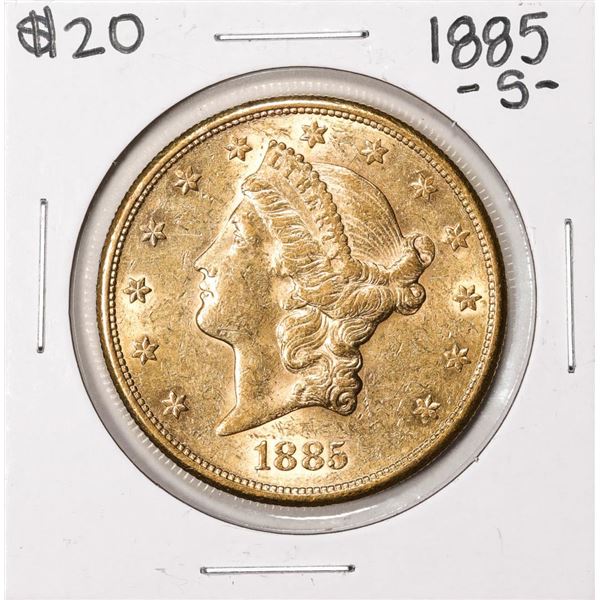 1885-S $20 Liberty Head Double Eagle Gold Coin