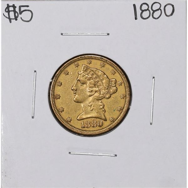 1880 $5 Liberty Head Half Eagle Gold Coin