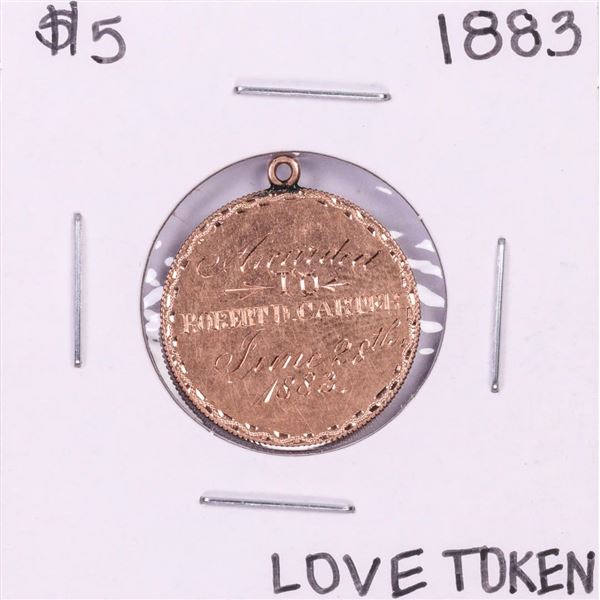 1883 $5 Liberty Head Half Eagle Love Token Coin