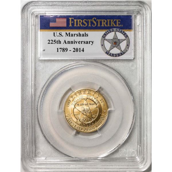 2015-W $5 U.S. Marshals Service 225th Anniversary Commem Gold Coin PCGS MS70 FS