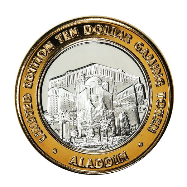 .999 Silver Aladdin Resort Casino Las Vegas, NV $10 Limited Edition Gaming Token