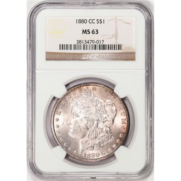 1880-CC $1 Morgan Silver Dollar Coin NGC MS63