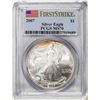 Image 1 : 2007 $1 American Silver Eagle Coin PCGS MS70 First Strike