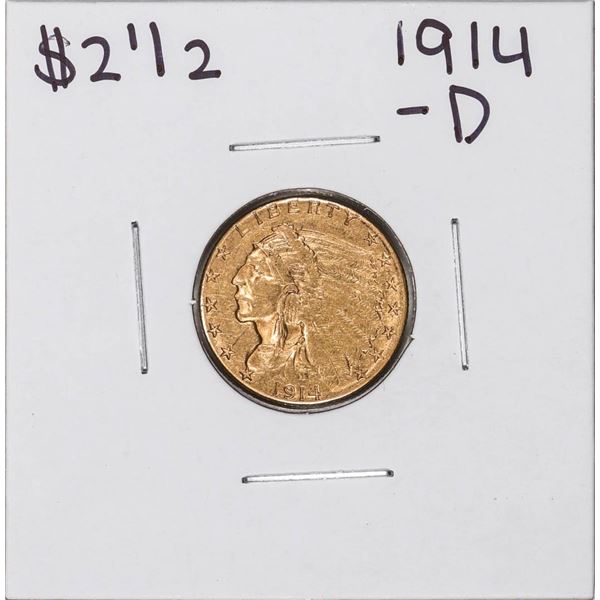 1914-D $2 1/2 Indian Head Quarter Eagle Gold Coin