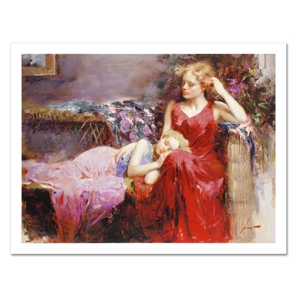 Pino (1939-2010) "A Mother'S Love" Limited Edition Giclee On Canvas