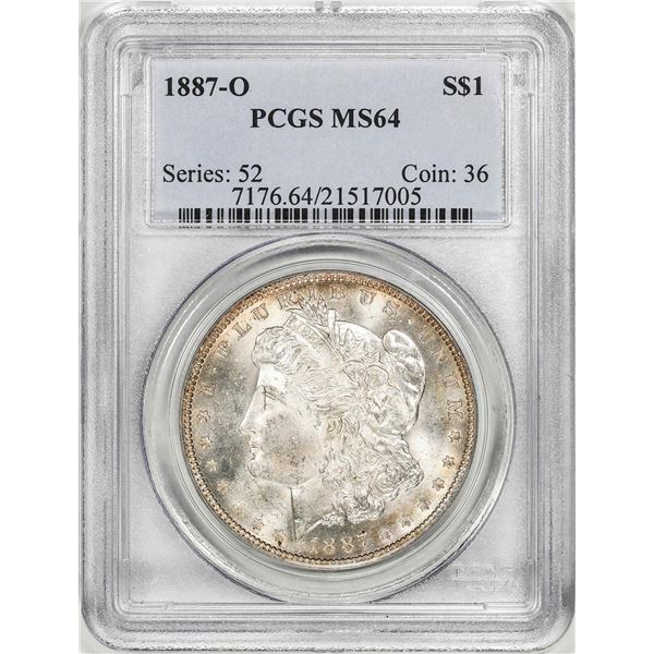 1887-O $1 Morgan Silver Dollar Coin PCGS MS64