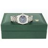 Image 7 : Rolex Ladies Midsize Stainless Steel Blue Index Datejust Wristwatch With Rolex Box