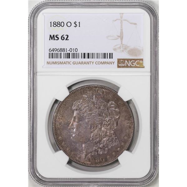 1880-O $1 Morgan Silver Dollar Coin NGC MS62