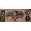 Image 1 : 1864 $5 Confederate States of America Note