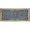 Image 2 : 1864 $5 Confederate States of America Note