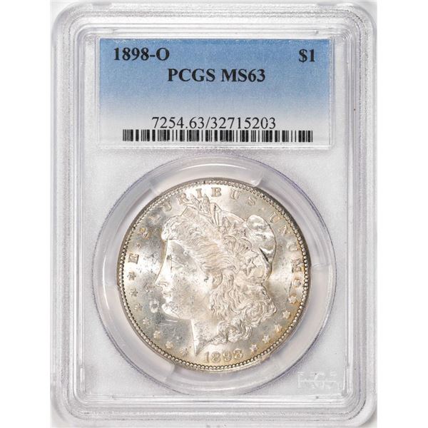 1898-O $1 Morgan Silver Dollar Coin PCGS MS63