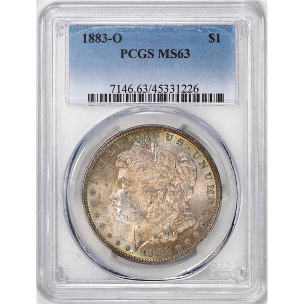 1883-O $1 Morgan Silver Dollar Coin PCGS MS63 Amazing Toning