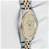 Image 5 : Rolex Mens Two Tone Champagne Linen Index Datejust Wristwatch