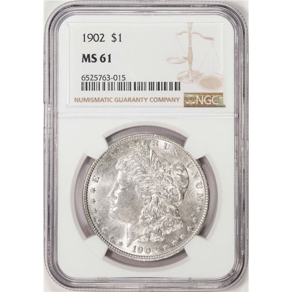 1902 $1 Morgan Silver Dollar Coin NGC MS61