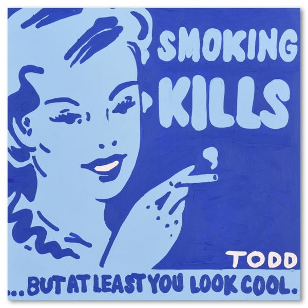 Todd Goldman  Smoking Kills  Original Acrylic on Canvas