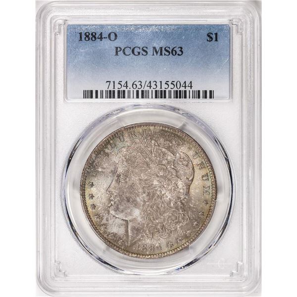 1884-O $1 Morgan Silver Dollar Coin PCGS MS63 Nice Toning