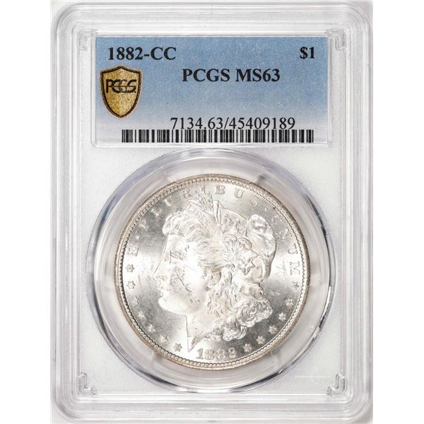 1882-CC $1 Morgan Silver Dollar Coin PCGS MS63