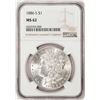 Image 1 : 1886-S $1 Morgan Silver Dollar Coin NGC MS62