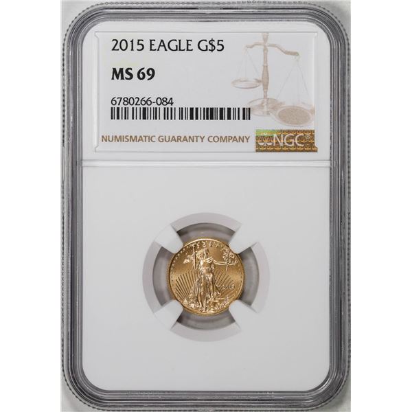 2015 $5 American Gold Eagle Coin NGC MS69