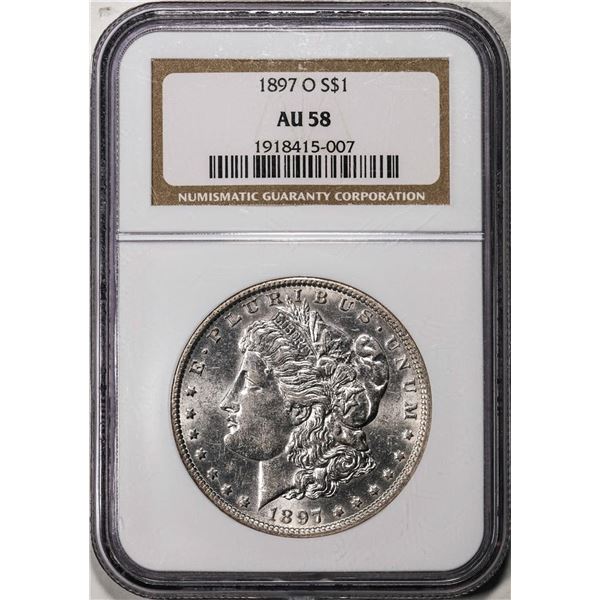 1897-O $1 Morgan Silver Dollar Coin NGC AU58
