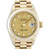 Image 1 : Rolex Ladies 18K Yellow Gold Champagne Diamond President Wristwatch