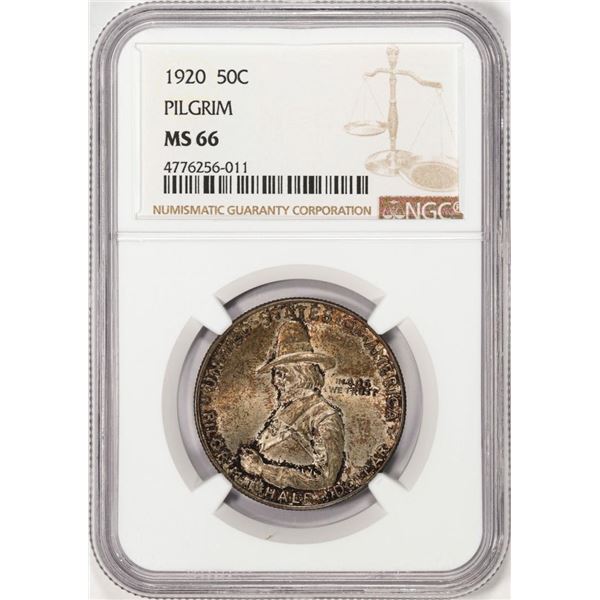 1920 Pilgrim Tercentenary Commemorative Half Dollar Coin NGC MS66
