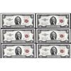 Image 1 : Lot of (6) Consecutive 1953C $2 Legal Tender Notes Uncirculated