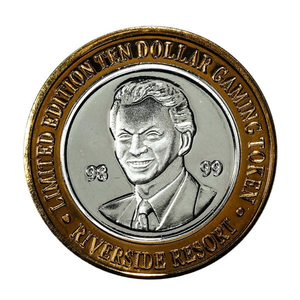 .999 Silver Riverside Resort Hotel & Casino Laughlin $10 Limited Edition Gaming Token