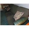 Image 2 : Green Leather / Cloth Couch and Love Seat