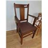 Image 2 : Oak Stool, Oak Dining Room Captains Chair