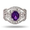 Image 1 : 2.21 ctw Purple Sapphire and 0.83 ctw Diamond Platinum Ring (GIA CERTIFIED)