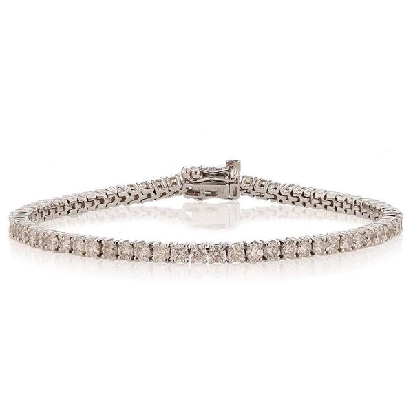 5.15 ctw Diamond 18K White Gold Tennis Bracelet