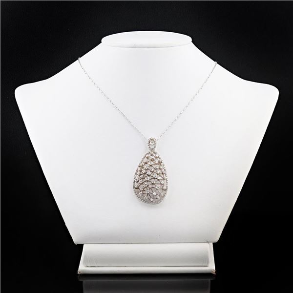 1.84 ctw Diamond 14K White Gold Pendant