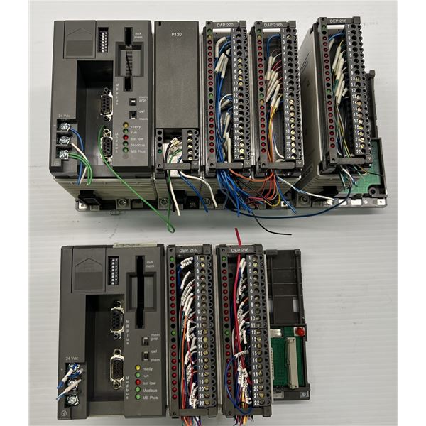 Lot of (2) Schneider Automation #PC-A984-145 with Modules as pictured