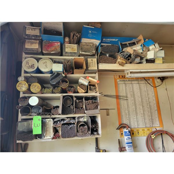 Qty of welding rods (various sizes)