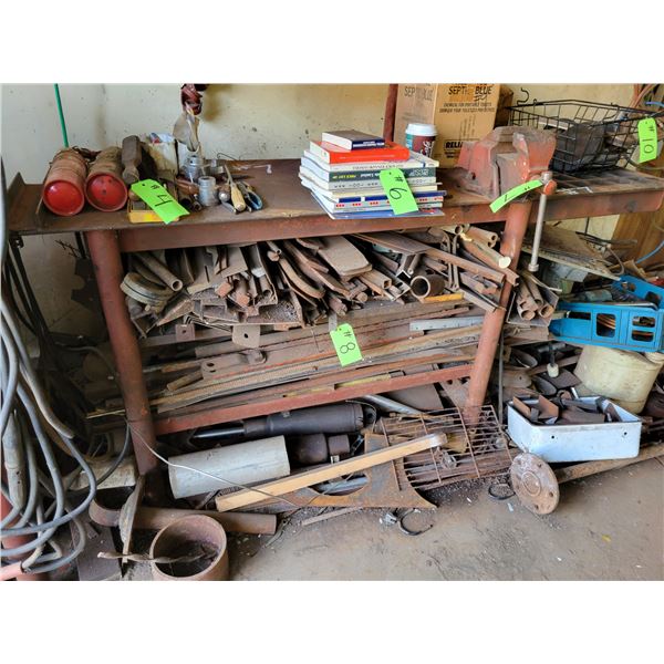 Heavy welding table c/w 6" vise (Not to be loaded until after 4pm July 19th due to the tight garage)