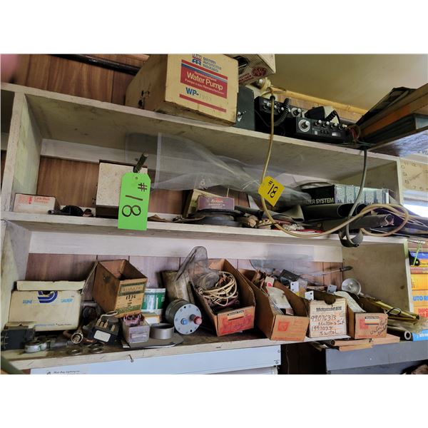 Contents on Shelf; Hones and misc. tool supplies